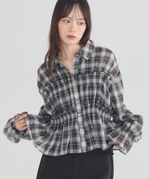 earth music&ecology（アースミュージックアンドエコロジー）の「シャーリングチェックシャツ（シャツ/ブラウス）」