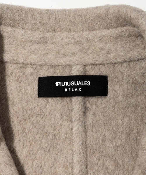 1PIU1UGUALE3 RELAX (ウノピゥウノウグァーレトレ リラックス)の「1PIU1UGUALE3 RELAX(ウノピゥウノウグァーレトレ リラックス)ウールブレンドリバーコート(ダウンジャケット/コート・メンズ・ベージュ/ブラック/チャコール・XL/L/M)」の5枚目の写真