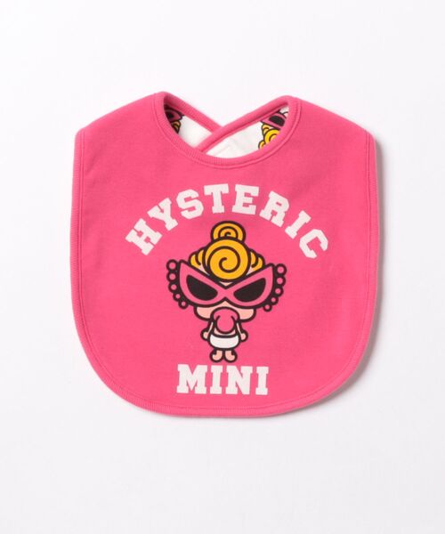 HYSTERIC MINI(ヒステリックミニ)の「STANDING MINI RV スタイ(スタイ/よだれかけ・キッズ・マジェンタ/ブラック/ホワイト・FREE)」の3枚目の写真