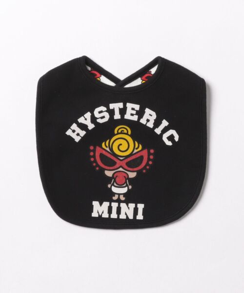 HYSTERIC MINI(ヒステリックミニ)の「STANDING MINI RV スタイ(スタイ/よだれかけ・キッズ・マジェンタ/ブラック/ホワイト・FREE)」の2枚目の写真