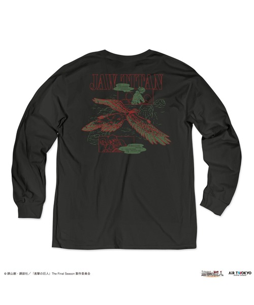AIR TWOKYO（エアトゥーキョー）の「TVアニメ『進撃の巨人』The Final Season 完結編(後編） ロングスリーブTシャツ1(来い!!私は強い!!）Ｓサイズ（Tシャツ/カットソー・レディース・スミクロ・LARGE/MEDIUM/SMALL/XX-LARGE/X-LARGE）」の4枚目の写真