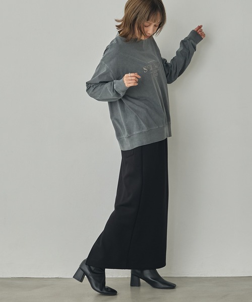 hunch(ハンチ)の「ビンテージライク 箔プリントトップス(Tシャツ/カットソー・レディース・チャコール/ライトベージュ/ブラウン・FREE)」の20枚目の写真