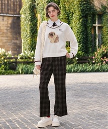 F i.n.t（フィント）の「【サイズ展開】フラップポケットチェックフレアーパンツ/fint フィント（その他パンツ）」