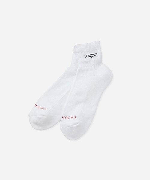 Saturdays NYC(サタデーズ ニューヨークシティ )の「S.NYC Quarter Socks(ソックス/靴下・メンズ・ホワイト/ブラック/ワイン・FREE)」の2枚目の写真