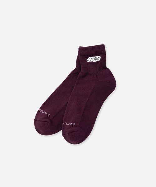 Saturdays NYC(サタデーズ ニューヨークシティ )の「S.NYC Quarter Socks(ソックス/靴下・メンズ・ホワイト/ブラック/ワイン・FREE)」の3枚目の写真