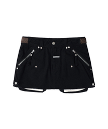 UTILITY SADDLE MICRO SKIRT(W) BLACK