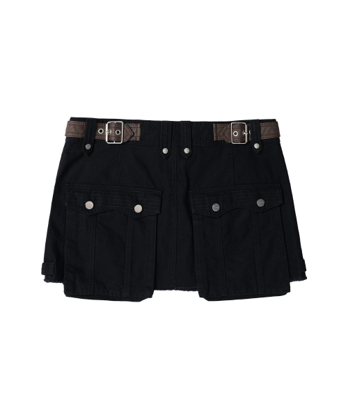 THEVINYLHOUSE(ザバイニルハウス)の「UTILITY SADDLE MICRO SKIRT(W) BLACK(スカート・レディース・その他・LARGE/SMALL/MEDIUM)」の2枚目の写真