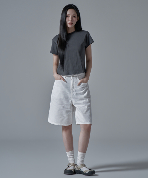 WAARFORWOMAN(ワール・フォー・ウーマン)の「W1134 コットンショートパンツ_ホワイト(その他パンツ・レディース・その他・SMALL/MEDIUM/LARGE)」の2枚目の写真