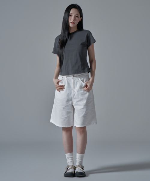 WAARFORWOMAN(ワール・フォー・ウーマン)の「W1134 コットンショートパンツ_ホワイト(その他パンツ・レディース・その他・SMALL/MEDIUM/LARGE)」の3枚目の写真