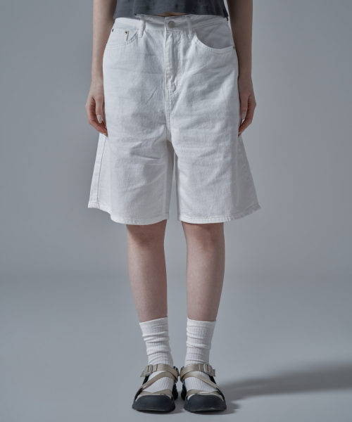 WAARFORWOMAN(ワール・フォー・ウーマン)の「W1134 コットンショートパンツ_ホワイト(その他パンツ・レディース・その他・SMALL/MEDIUM/LARGE)」の5枚目の写真