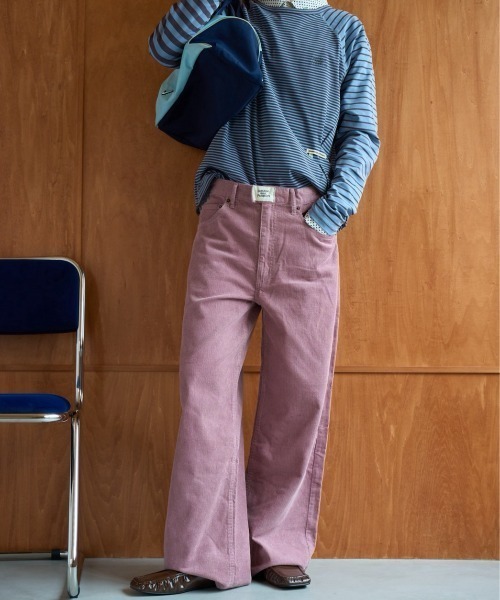 common gull products.(コモンガルプロダクツ)の「冷めない午後にコードュロイパンツ(その他パンツ・レディース・サックスブルー/アイボリー/ピンク系・LARGE/MEDIUM/SMALL)」の1枚目の写真