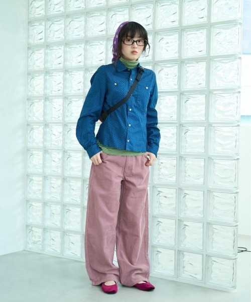 common gull products.(コモンガルプロダクツ)の「冷めない午後にコードュロイパンツ(その他パンツ・レディース・サックスブルー/アイボリー/ピンク系・LARGE/MEDIUM/SMALL)」の19枚目の写真