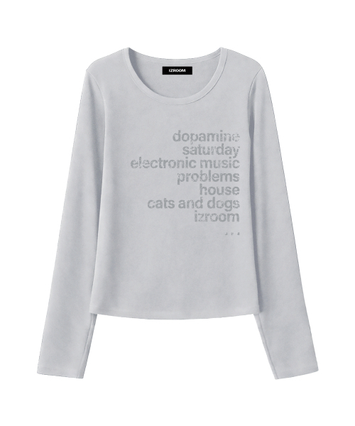 IZROOM(イズルーム)の「タイプ スリムフィット長袖トップス (LIGHT GRAY)(Tシャツ/カットソー・レディース・その他・FREE)」の11枚目の写真