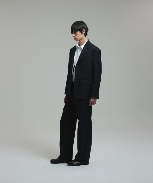NONBLANK（ノンブランク）の「ウールブレンドキャンバス ルーズフィットパンツ_BLACK（スラックス・メンズ・その他・MEDIUM/LARGE/X-LARGE）」の8枚目の写真