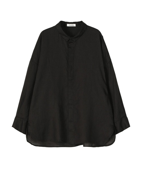 Plantation（プランテーション）の「リネンキャンブリック / P（シャツ/ブラウス・レディース・ホワイト/ブラック・M size）」の2枚目の写真