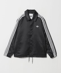 adidas Originals（アディダスオリジナルス）の「＜adidas Originals＞ストライプ サテン コーチ ジャケット（ブルゾン）」