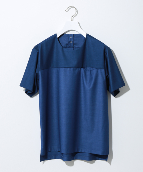 STUDIOUS(ステュディオス)の「マイクロT/Rプルオーバー(シャツ/ブラウス・メンズ・ベージュ/グレー/ブルー・3/2/1)」の1枚目の写真