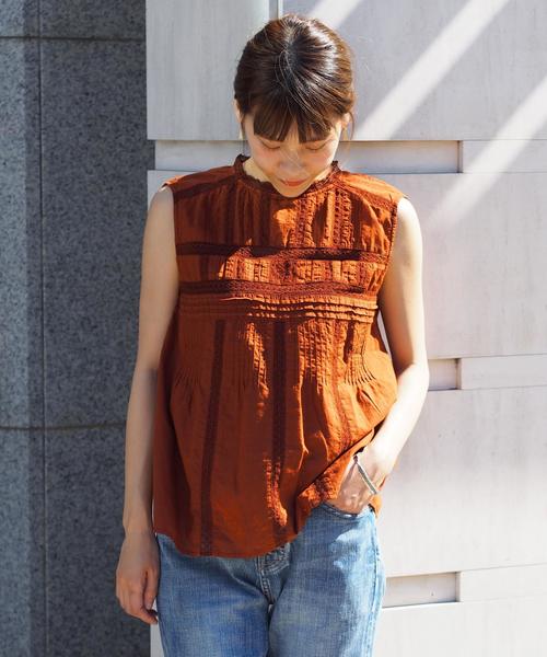 Jewel Changes（ジュエルチェンジズ）の「【別注】marie-therese of india レースブラウス / マリーテレーズ オブ インディア（シャツ/ブラウス・レディース・ブラック/ブラウン/ライラック・ﾌﾘ-）」の3枚目の写真