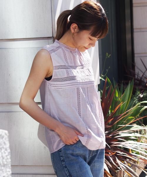 Jewel Changes（ジュエルチェンジズ）の「【別注】marie-therese of india レースブラウス / マリーテレーズ オブ インディア（シャツ/ブラウス・レディース・ブラック/ブラウン/ライラック・ﾌﾘ-）」の6枚目の写真