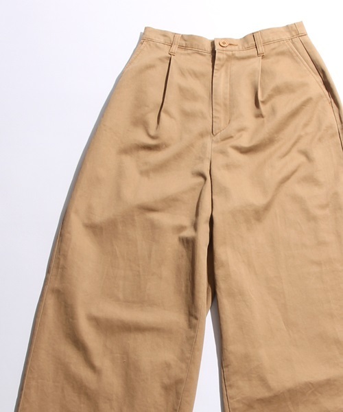 WEGO（ウィゴー）の「WEGO/タックワイドパンツ（その他パンツ・レディース・カーキ/ベージュ/ダークインディゴブルー・FREE）」の12枚目の写真