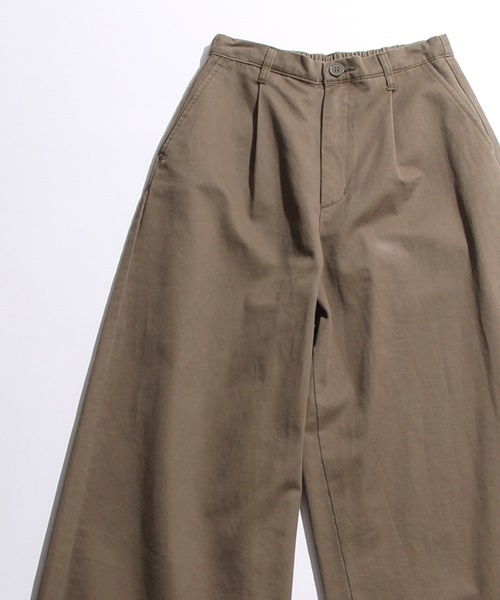 WEGO（ウィゴー）の「WEGO/タックワイドパンツ（その他パンツ・レディース・カーキ/ベージュ/ダークインディゴブルー・FREE）」の13枚目の写真
