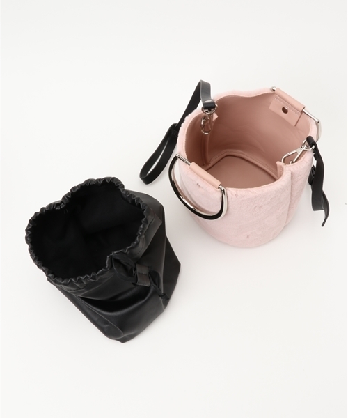 MOUSSY（マウジー）の「HOOP POCHETTE（ショルダーバッグ・レディース・ブラウン/ライトピンク/ブラック・FREE）」の7枚目の写真