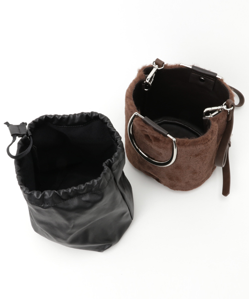 MOUSSY（マウジー）の「HOOP POCHETTE（ショルダーバッグ・レディース・ブラウン/ライトピンク/ブラック・FREE）」の9枚目の写真