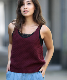 Denime | ポップコーンニットキャミソール(ベスト)