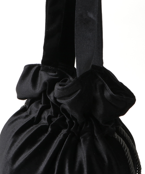 WEGO(ウィゴー)の「WEGO/ベロア巾着トートバッグ(トートバッグ・レディース・ピンク/ブラック/パープル・FREE)」の5枚目の写真