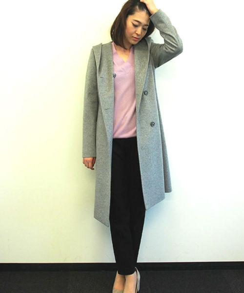 22 OCTOBRE（ヴァンドゥ－オクトーブル）の「【Oggi 12月号掲載】【STORY 11月号掲載】Ｔ／Ｒカルゼ両面起毛（その他パンツ・レディース・ブラック/グレー/ベージュ・40/42/38/36/34/32）」の4枚目の写真