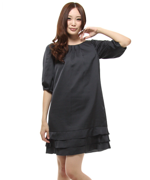 green label relaxing（グリーンレーベルリラクシング）の「GO T/C STN F/TUCKワンピース（ワンピース・レディース・ベージュ/オレンジ/ロイヤルブルー/ネイビー・フリー）」の3枚目の写真