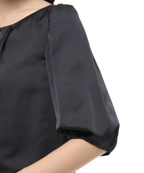 green label relaxing（グリーンレーベルリラクシング）の「GO T/C STN F/TUCKワンピース（ワンピース・レディース・ベージュ/オレンジ/ロイヤルブルー/ネイビー・フリー）」の10枚目の写真