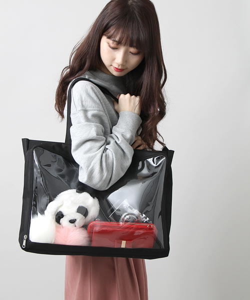 WEGO（ウィゴー）の「WEGO/スーパーデコルームトートバッグ(LL)（トートバッグ・レディース・グリーン/ピンク/レッド/ブラック/サックスブルー/ブルー/オレンジ/ライトピンク/ホワイト/パープル/ライトパープル/イエロー・FREE）」の13枚目の写真