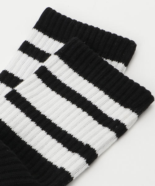 NUMBER (N)INE（ナンバーナイン）の「ラインソックス(2セット)（ソックス/靴下・メンズ・ホワイト×ブラック/ホワイト×レッド/ブラック×レッド/ブラック×ホワイト・ONE SIZE）」の5枚目の写真