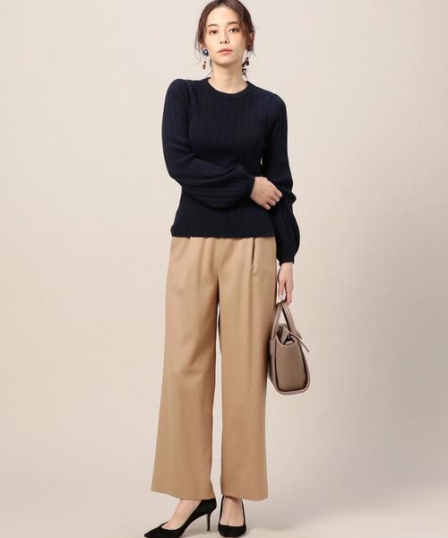 BEAUTY&YOUTH UNITED ARROWS（ビューティーアンドユースユナイテッドアローズ）の「BY サキソニータックワイドパンツ 3◆（その他パンツ・レディース・ベージュ/ブラック/ダークグレー/ワインレッド・MEDIUM/SMALL）」の12枚目の写真