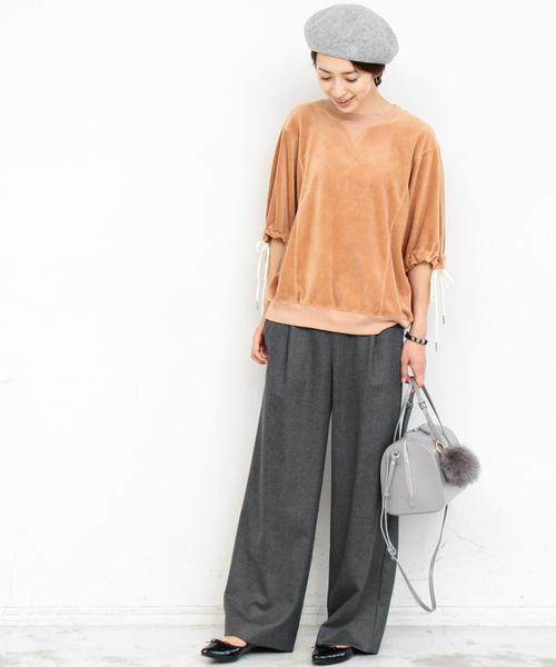 BEAUTY&YOUTH UNITED ARROWS（ビューティーアンドユースユナイテッドアローズ）の「BY サキソニータックワイドパンツ 3◆（その他パンツ・レディース・ベージュ/ブラック/ダークグレー/ワインレッド・MEDIUM/SMALL）」の8枚目の写真