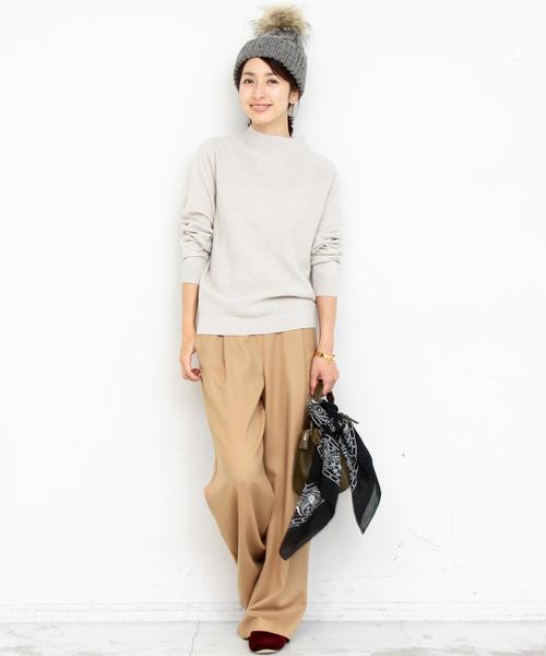 BEAUTY&YOUTH UNITED ARROWS（ビューティーアンドユースユナイテッドアローズ）の「BY サキソニータックワイドパンツ 3◆（その他パンツ・レディース・ベージュ/ブラック/ダークグレー/ワインレッド・MEDIUM/SMALL）」の9枚目の写真