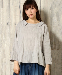 LBC | ローンチェック柄刺繍衿付きプルオーバー(シャツ/ブラウス)