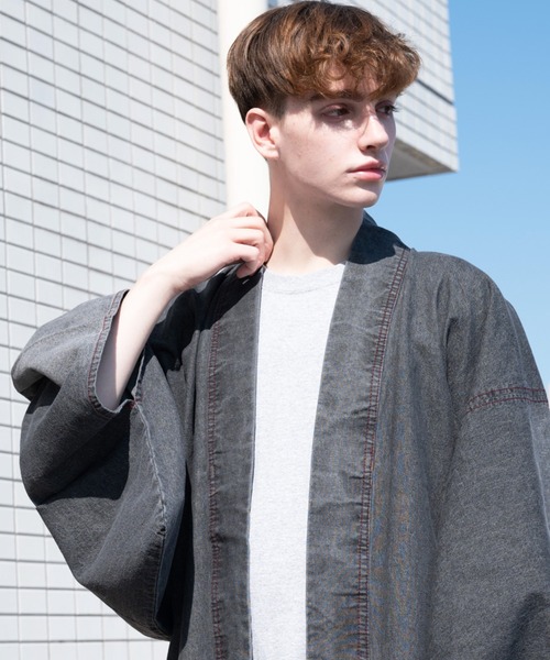 8(eight)(エイト)の「デニム羽織(浴衣・メンズ・インディゴブルー/ブラック/グレー/キャメル/ネイビー/チョコ/ライトインディゴブルー/ブラック系その他・LARGE/MEDIUM/X-LARGE/SMALL/XX-LARGE)」の21枚目の写真