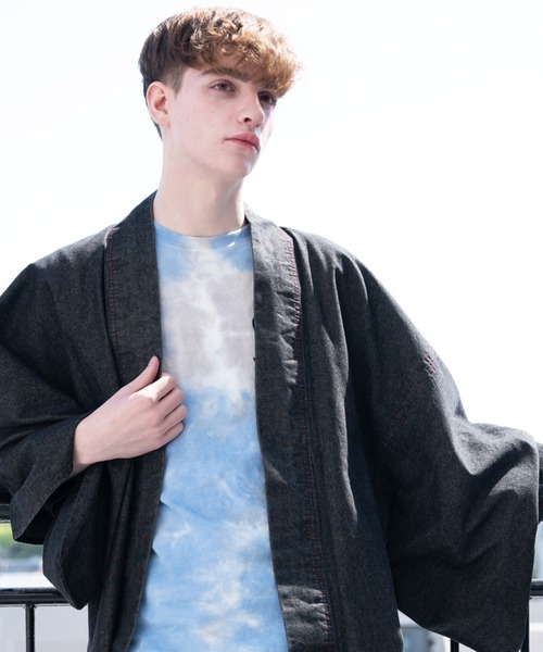 8(eight)(エイト)の「デニム羽織(浴衣・メンズ・インディゴブルー/ブラック/グレー/キャメル/ネイビー/チョコ/ライトインディゴブルー/ブラック系その他・LARGE/MEDIUM/X-LARGE/SMALL/XX-LARGE)」の9枚目の写真