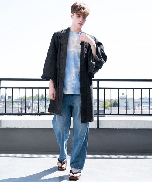 8(eight)(エイト)の「デニム羽織(浴衣・メンズ・インディゴブルー/ブラック/グレー/キャメル/ネイビー/チョコ/ライトインディゴブルー/ブラック系その他・LARGE/MEDIUM/X-LARGE/SMALL/XX-LARGE)」の11枚目の写真