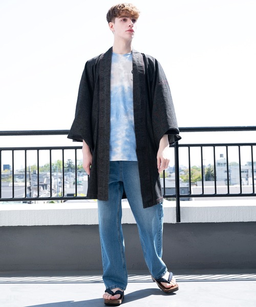 8(eight)(エイト)の「デニム羽織(浴衣・メンズ・インディゴブルー/ブラック/グレー/キャメル/ネイビー/チョコ/ライトインディゴブルー/ブラック系その他・LARGE/MEDIUM/X-LARGE/SMALL/XX-LARGE)」の12枚目の写真