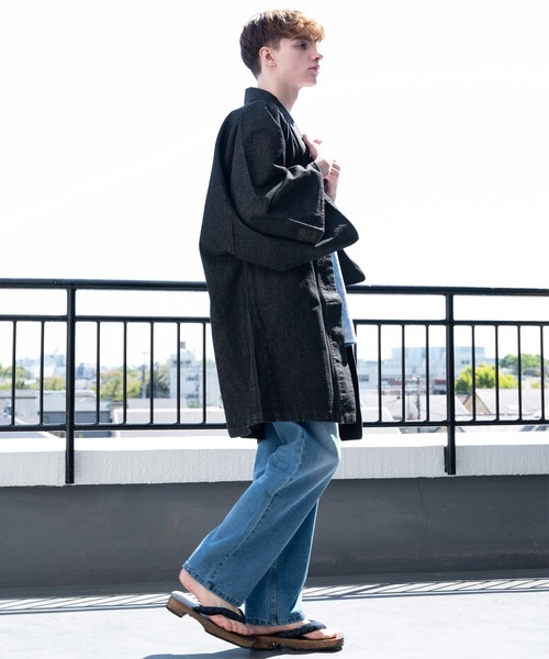 8(eight)(エイト)の「デニム羽織(浴衣・メンズ・インディゴブルー/ブラック/グレー/キャメル/ネイビー/チョコ/ライトインディゴブルー/ブラック系その他・LARGE/MEDIUM/X-LARGE/SMALL/XX-LARGE)」の17枚目の写真