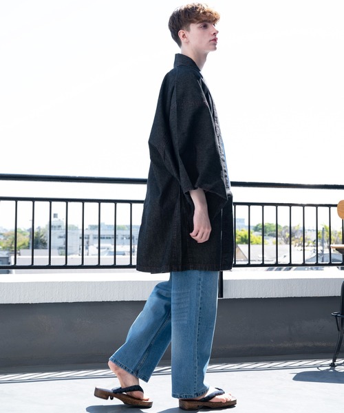 8(eight)(エイト)の「デニム羽織(浴衣・メンズ・インディゴブルー/ブラック/グレー/キャメル/ネイビー/チョコ/ライトインディゴブルー/ブラック系その他・LARGE/MEDIUM/X-LARGE/SMALL/XX-LARGE)」の18枚目の写真