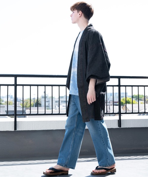 8(eight)(エイト)の「デニム羽織(浴衣・メンズ・インディゴブルー/ブラック/グレー/キャメル/ネイビー/チョコ/ライトインディゴブルー/ブラック系その他・LARGE/MEDIUM/X-LARGE/SMALL/XX-LARGE)」の19枚目の写真
