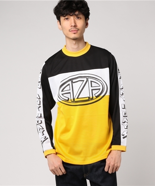 AOZORA（アオゾラ）の「AOZORA/アオゾラ　メッシュ×スムース　ビンテージMX　TEE（Tシャツ/カットソー・メンズ・ブラック/ブルー・LARGE/MEDIUM）」の2枚目の写真