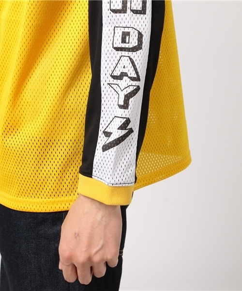 AOZORA（アオゾラ）の「AOZORA/アオゾラ　メッシュ×スムース　ビンテージMX　TEE（Tシャツ/カットソー・メンズ・ブラック/ブルー・LARGE/MEDIUM）」の6枚目の写真