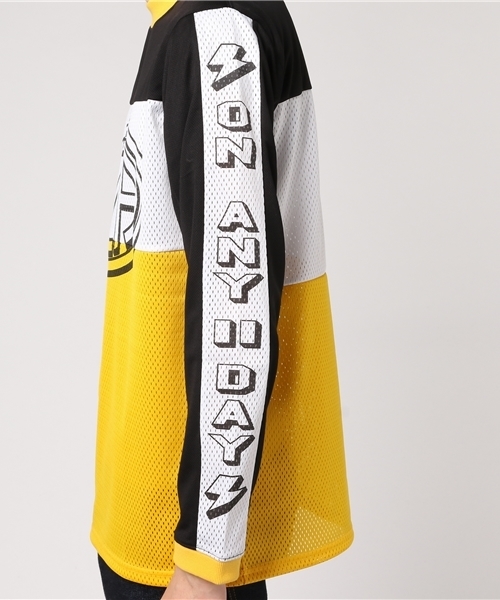 AOZORA（アオゾラ）の「AOZORA/アオゾラ　メッシュ×スムース　ビンテージMX　TEE（Tシャツ/カットソー・メンズ・ブラック/ブルー・LARGE/MEDIUM）」の7枚目の写真