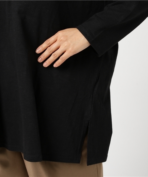 Bab Bou Jeloud（バブブージュルード）の「深Ｖネックゆるカットソー（Tシャツ/カットソー・レディース・オフホワイト/ブラック・38）」の13枚目の写真