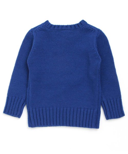 BREEZE（ブリーズ）の「FO SMILEセーター（ニット/セーター・キッズ・ブルー/グレー/オフホワイト・80/90/95/100/110/120/130/140）」の4枚目の写真